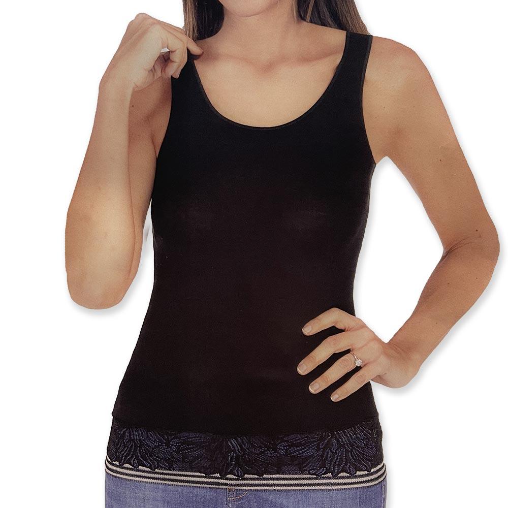 Antonella Canottiera Sotto Giacca da Donna con Profilo in Pizzo 63323 S18 - Passarelli Biancheria