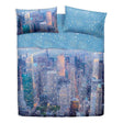 Bassetti Completo Lenzuola Copriletto Matrimoniale White New York S70 - Passarelli Biancheria