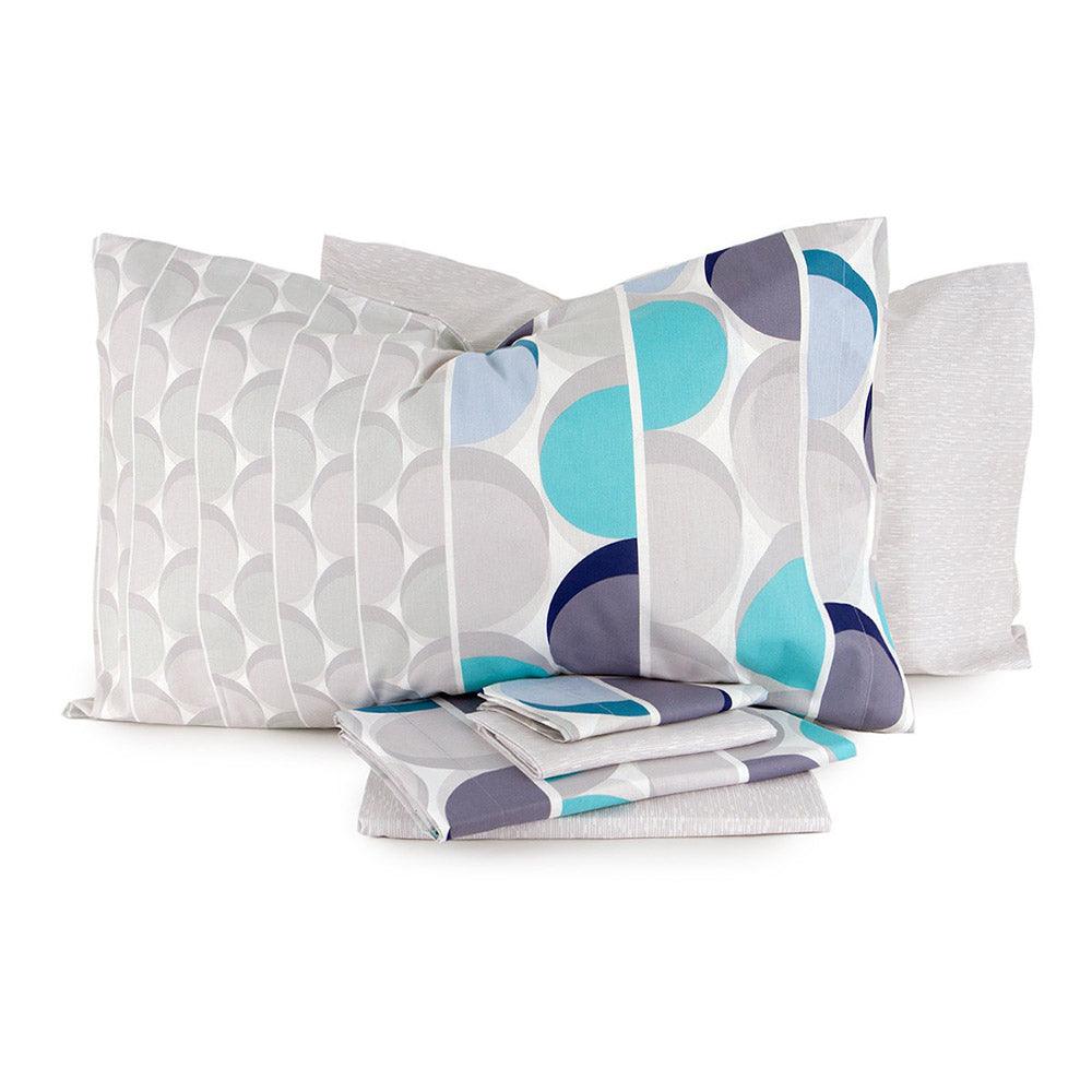 Bassetti Completo Lenzuola Una Piazza Singole Graphical con Doppie Federe D50 - Passarelli Biancheria