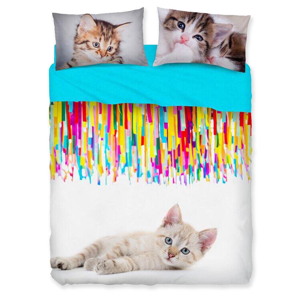 Bassetti Image Completo Lenzuola Copriletto per Letto Matrimoniale Miao D74 - Passarelli Biancheria