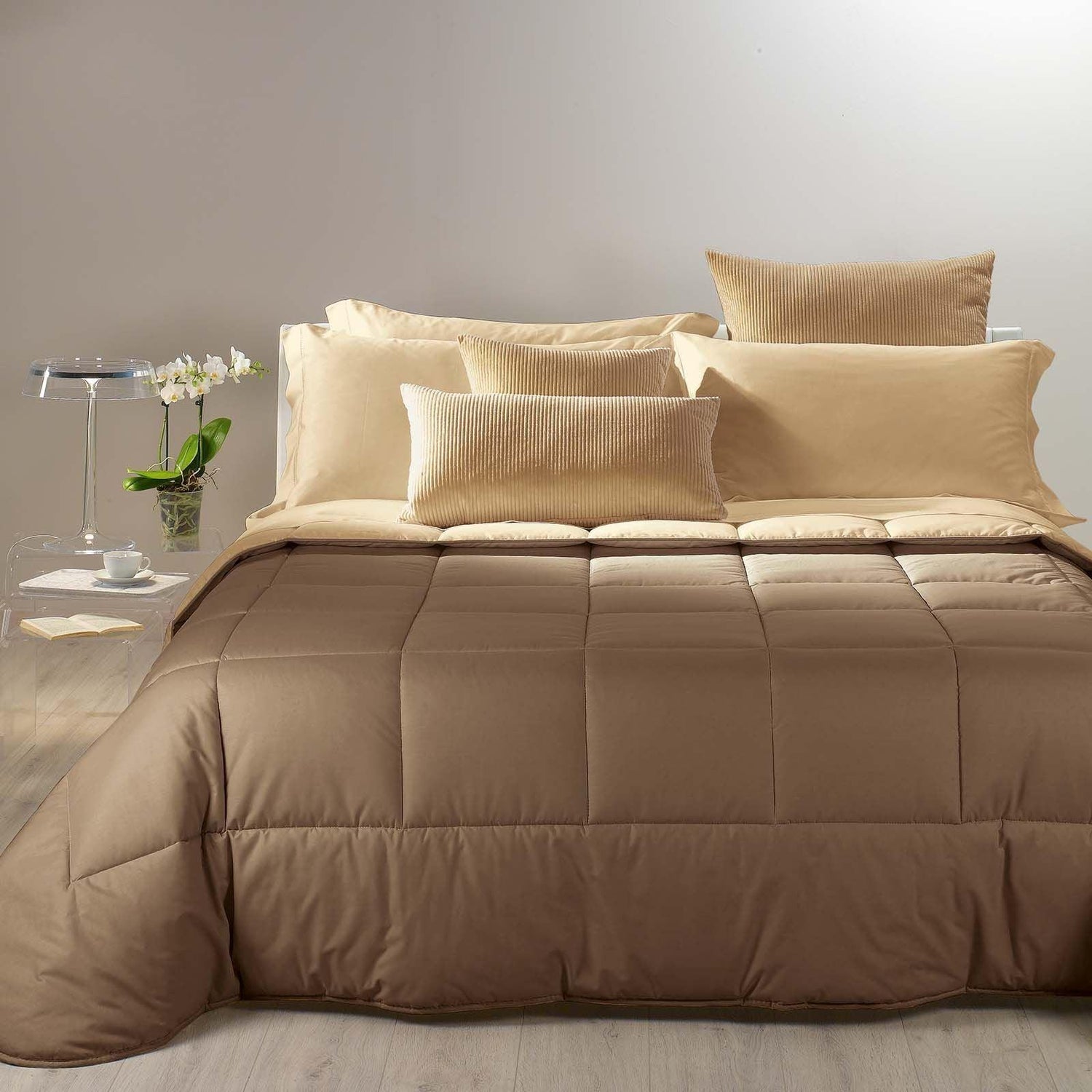 Caleffi Trapunta per Letto Matrimoniale in Cotone Bicolor D116 - Passarelli Biancheria