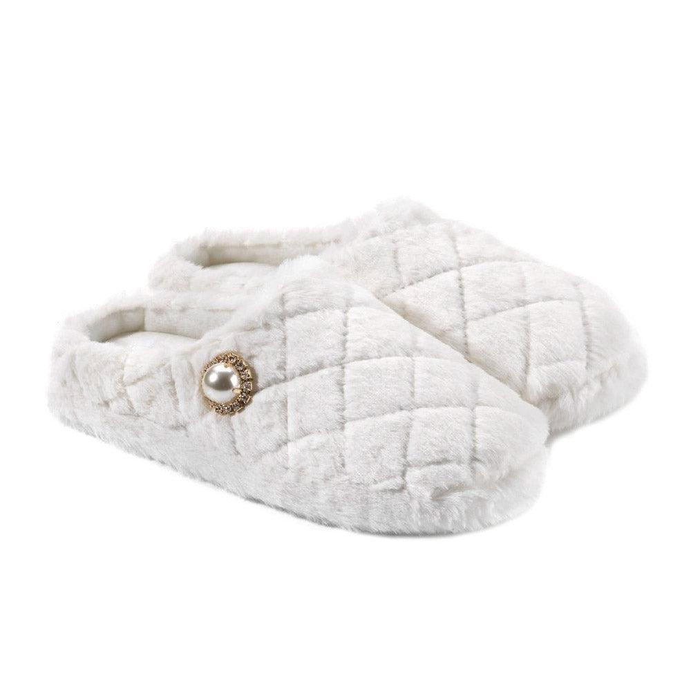 Emanuela Biffoli Pantofole da Donna Ecofur Perla 30011 D14 - Passarelli Biancheria