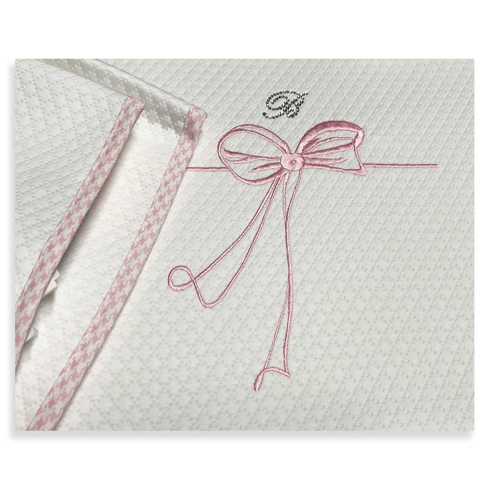 Blumarine Baby Copriletto Estivo Piquet per Culla Baby Cicogna 49030 S45