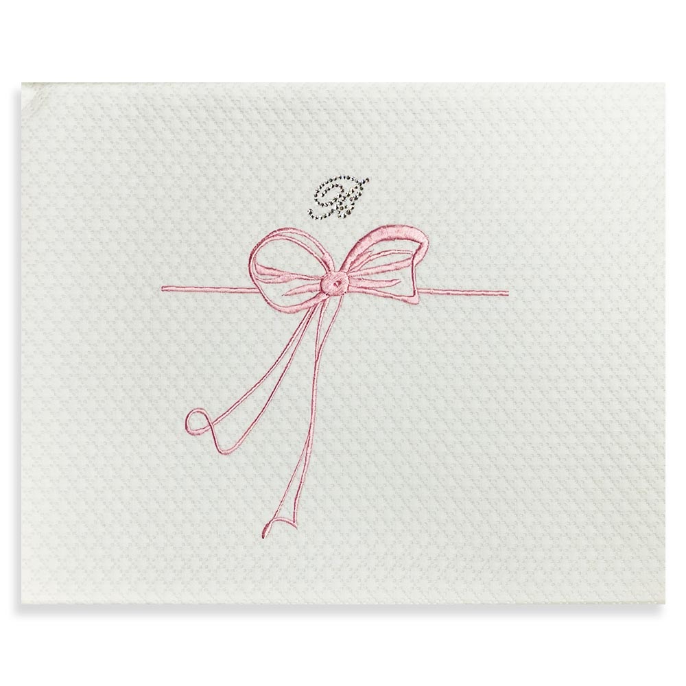 Blumarine Baby Copriletto Estivo Piquet per Culla Baby Cicogna 49030 S45