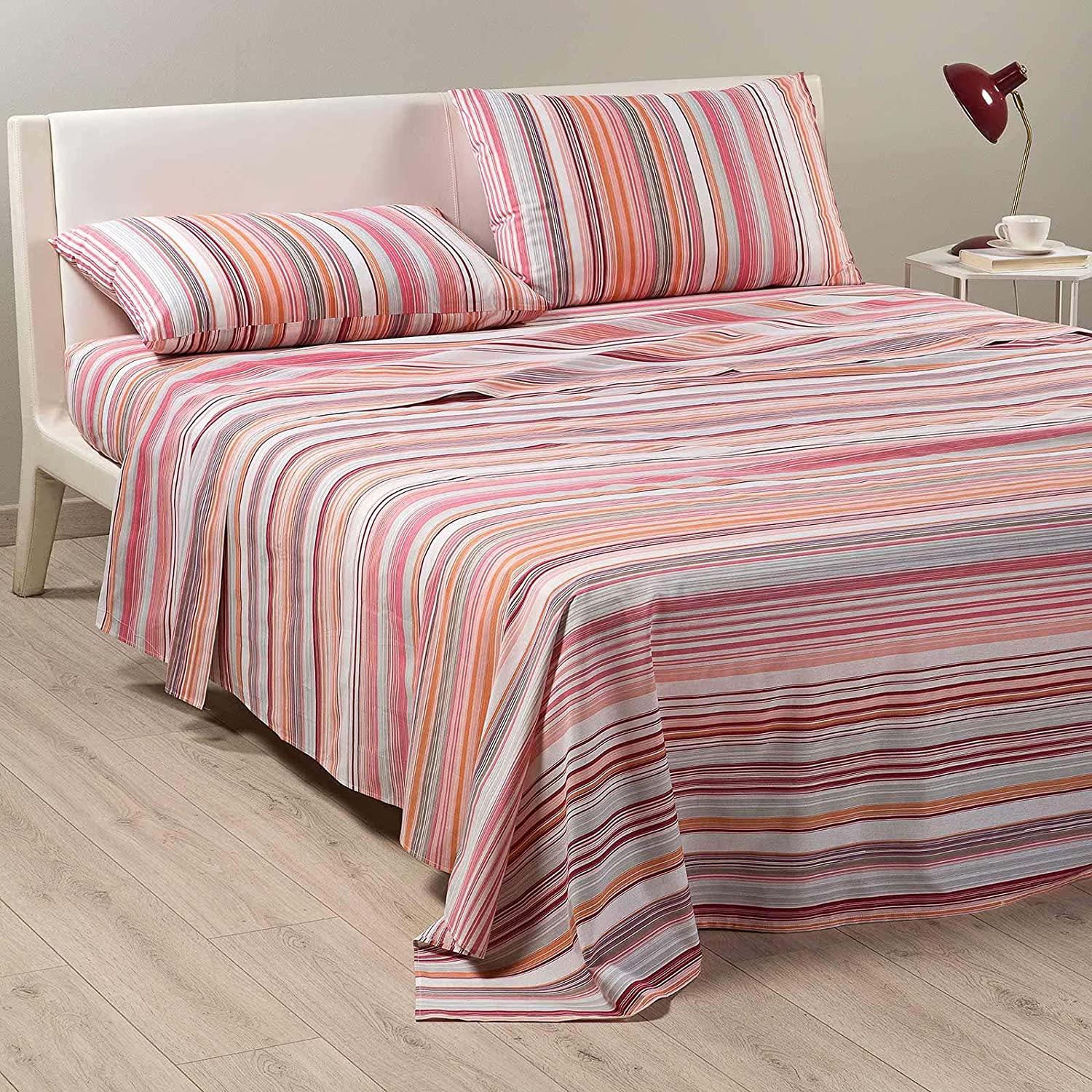 Caleffi Completo Lenzuola Copriletto per Letto Singolo Linear D25 - Passarelli Biancheria