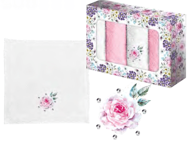 Caleffi Confezione 4 Lavette in Spugna con Ricamo D60 - Passarelli Biancheria