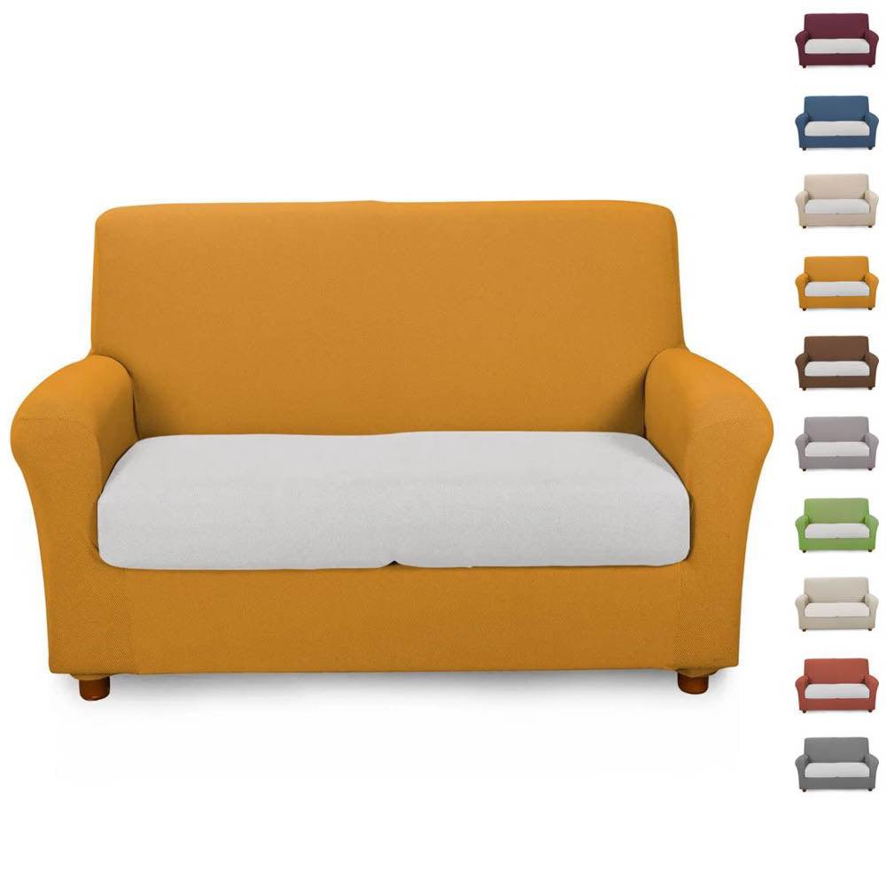 Caleffi Copridivano Eleasticizzato Cambio Melange in Cotone - Varie Dimensioni - Passarelli Biancheria