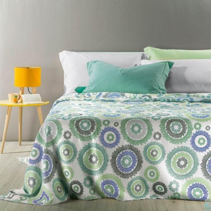 Caleffi Copriletto Estivo in Cotone Panama per Letto Singolo 1P Oslo D22 - Passarelli Biancheria