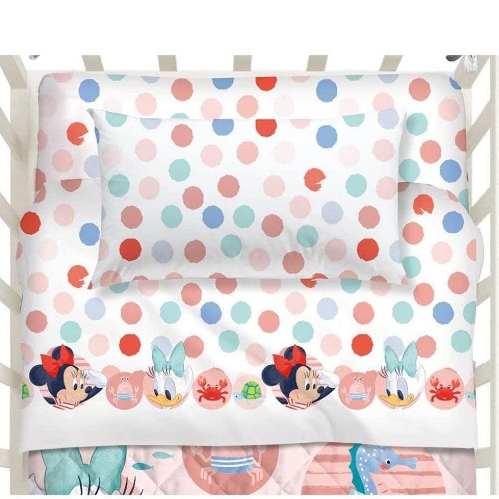 Caleffi Baby Completo Lenzuola per Culla con Sbarre Minnie Baby D34 - Passarelli Biancheria