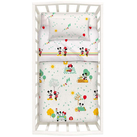 Caleffi Baby Copriletto Estivo per Culla Minnie&Mickey in Cotone Panama 8210 D16 - Passarelli Biancheria