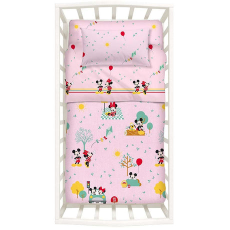 Caleffi Baby Copriletto Estivo per Culla Minnie&Mickey in Cotone Panama 8210 D16 - Passarelli Biancheria