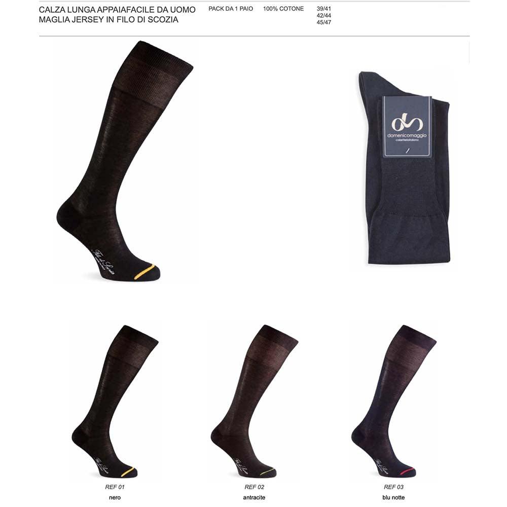 Calza Lunga da Uomo in Filo Scozia con Sistema Appaia Facile LS005-DM092 S50 - Passarelli Biancheria
