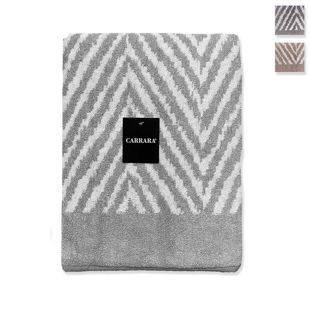 Carrara Telo Bagno 95x150 Spugna Chevron S25 - Passarelli Biancheria