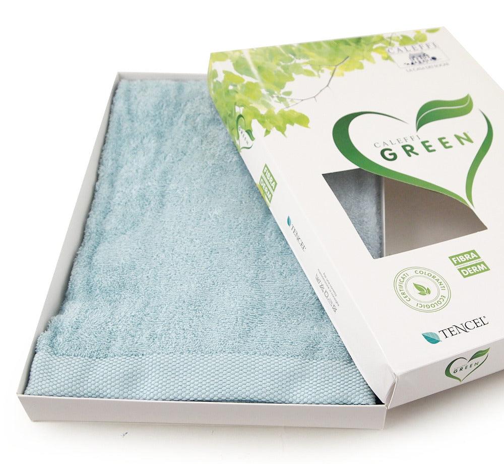 Caleffi Set Asciugamani 1+1 Green in Fibra Derm Naturale D80 - Passarelli Biancheria