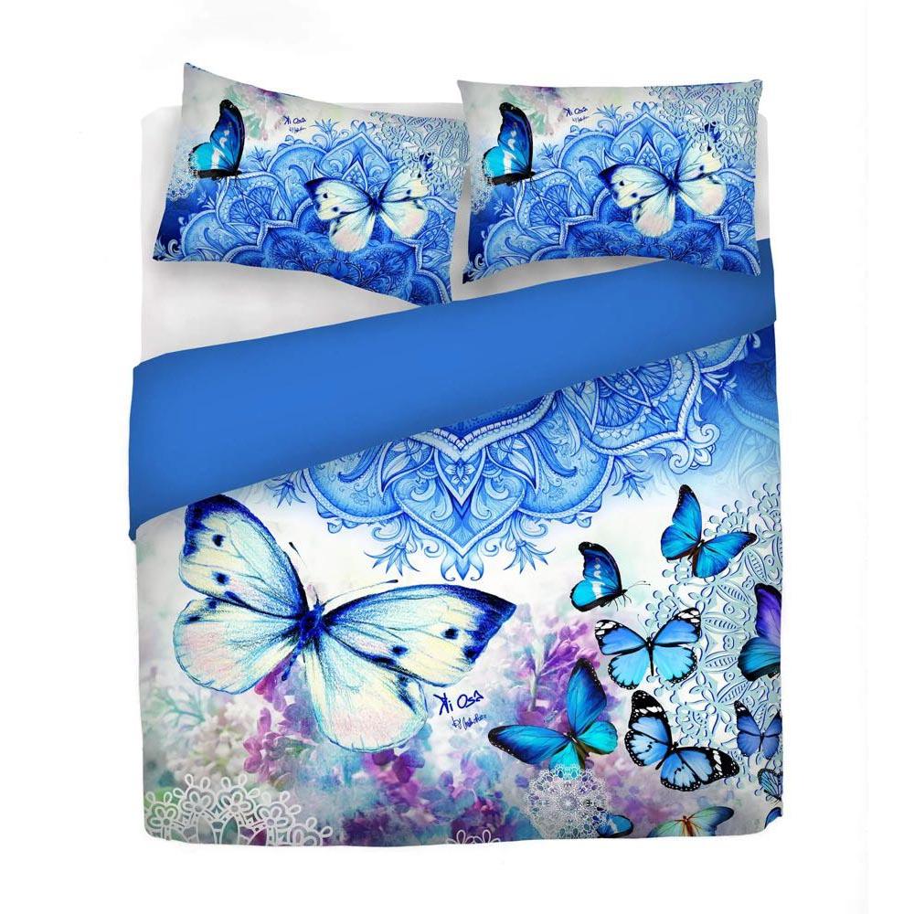 Kiosa Parure Copripiumino Matrimoniale in Cotone kio634 B66 - Passarelli Biancheria