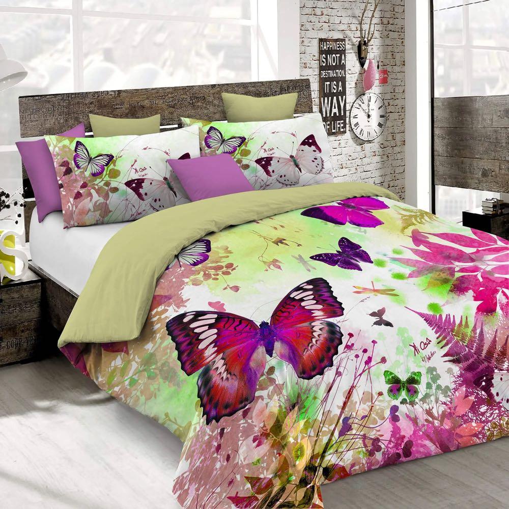 Kiosa Parure Copripiumino Matrimoniale in Cotone kio641 B66 - Passarelli Biancheria