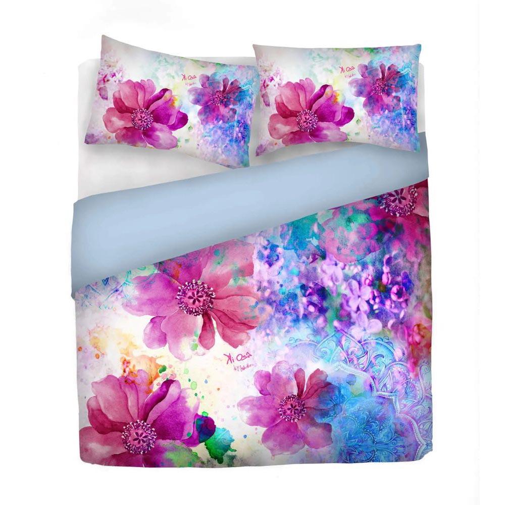 Kiosa Parure Copripiumino Matrimoniale in Cotone kio646 B66 - Passarelli Biancheria