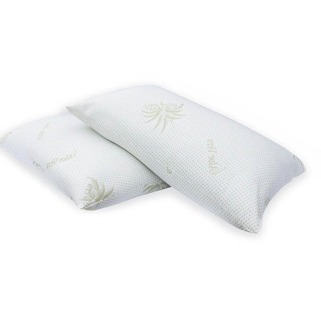 Coppia Cuscini Guanciale Trapuntato in Aloe Vera B28 - Passarelli Biancheria