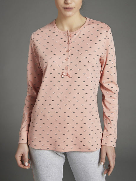 Ragno Pigiama da Donna in Caldo Cotone e Viscosa DA40NU S50 - Passarelli Biancheria