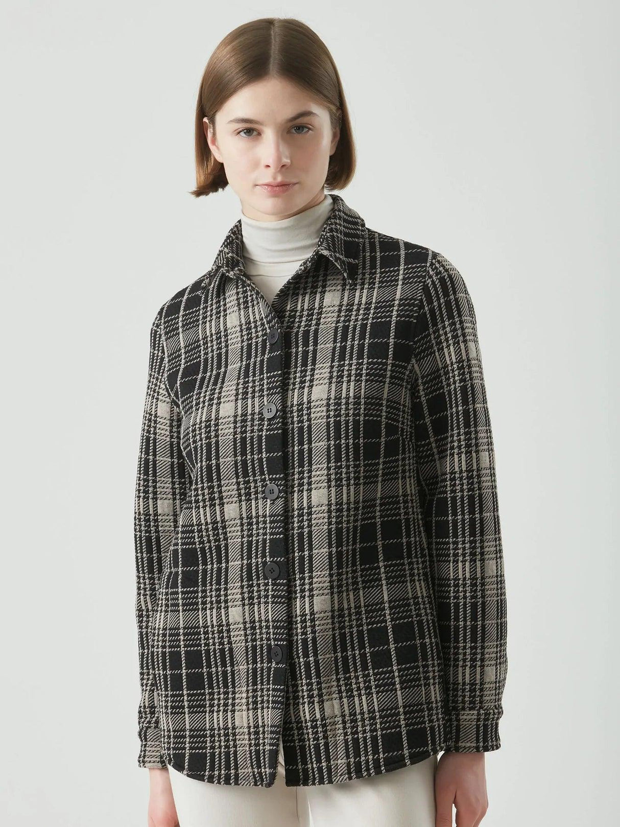 Ragno Shacket tartan in Eco Jaquard pesante DF73SC S85 - Passarelli Biancheria