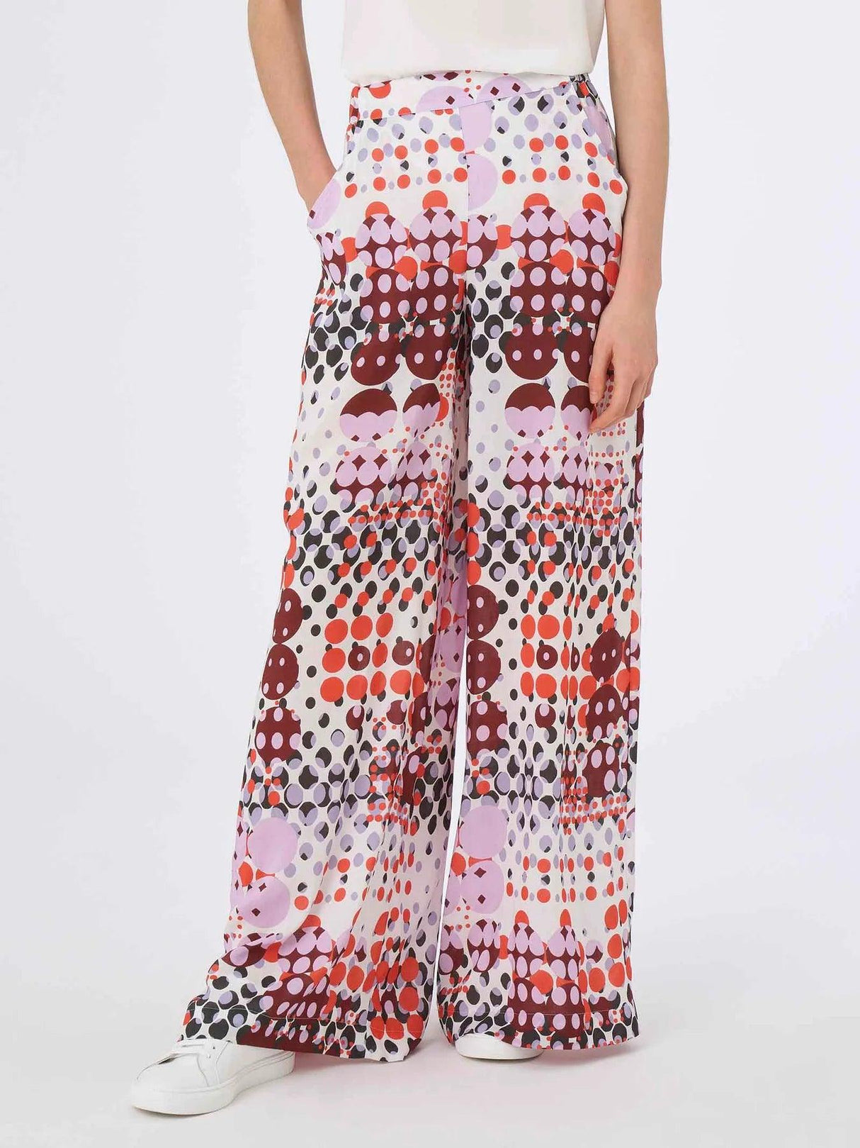 Ragno Pantalone a palazzo in mussola di viscosa DG86PA S58 - Passarelli Biancheria