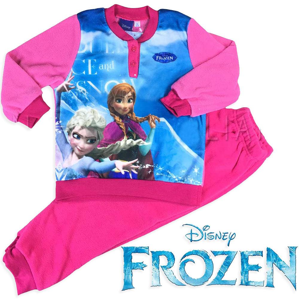 Frozen Pigiama Bimba Pile Soffice e Caldo con polsini S11 - Passarelli Biancheria