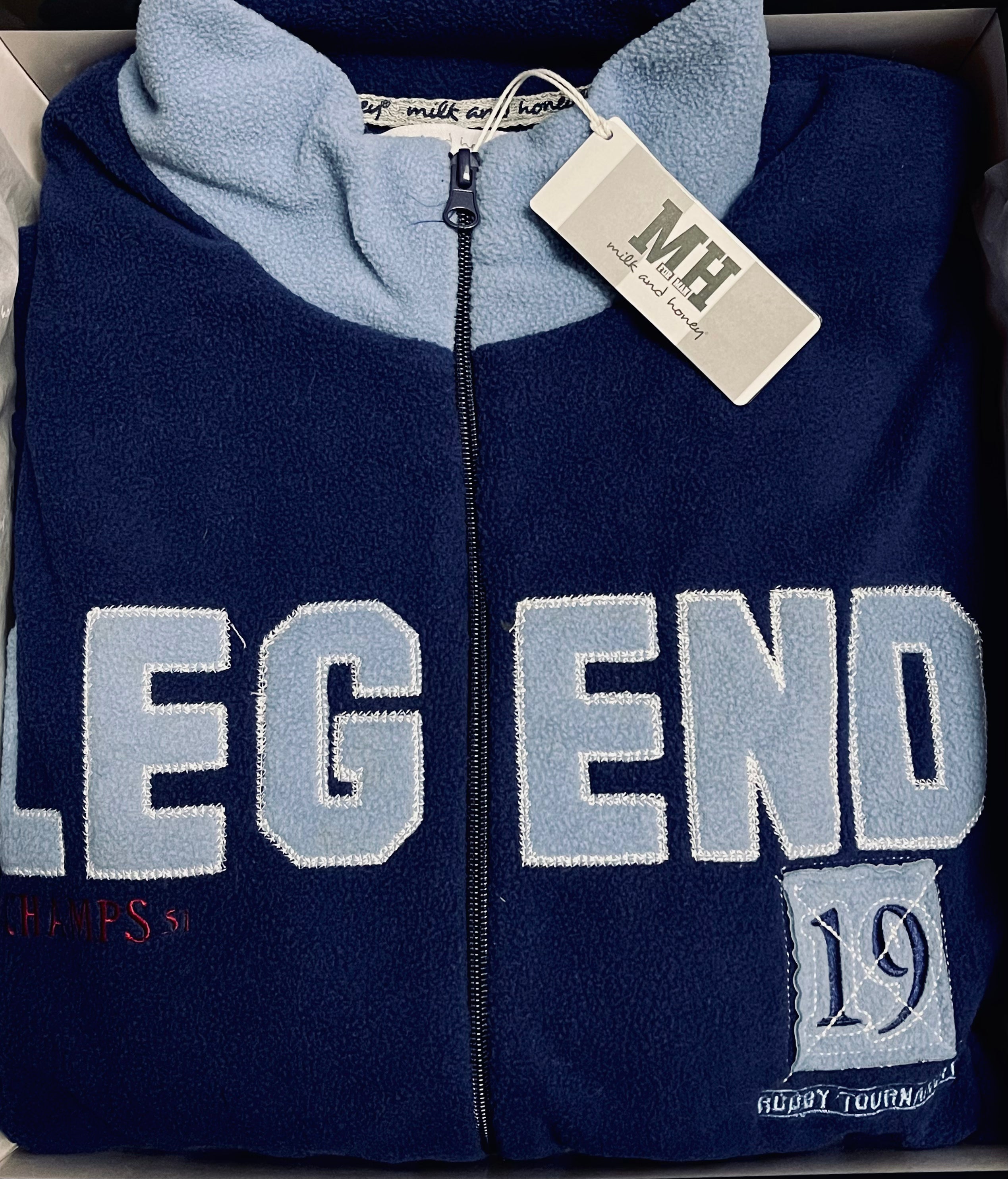 Milk and Honey Pigiama Uomo Invernale in Pile con apertura a Zip PU0201 - Passarelli Biancheria