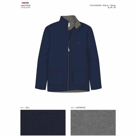 Jamas Giacca da Camera con Zip per Uomo Foster S80 - Passarelli Biancheria