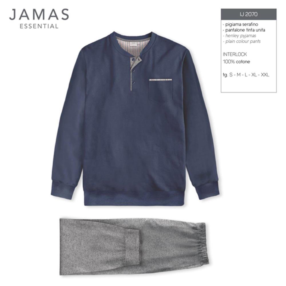 Jamas Pigiama da Uomo in Caldo Cotone IJ2070 S58 - Passarelli Biancheria