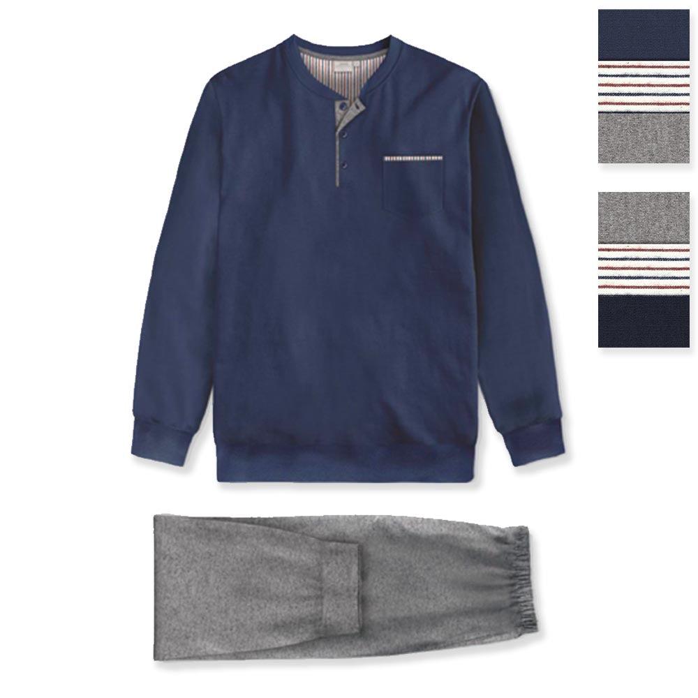 Jamas Pigiama da Uomo in Caldo Cotone IJ2070 S58 - Passarelli Biancheria