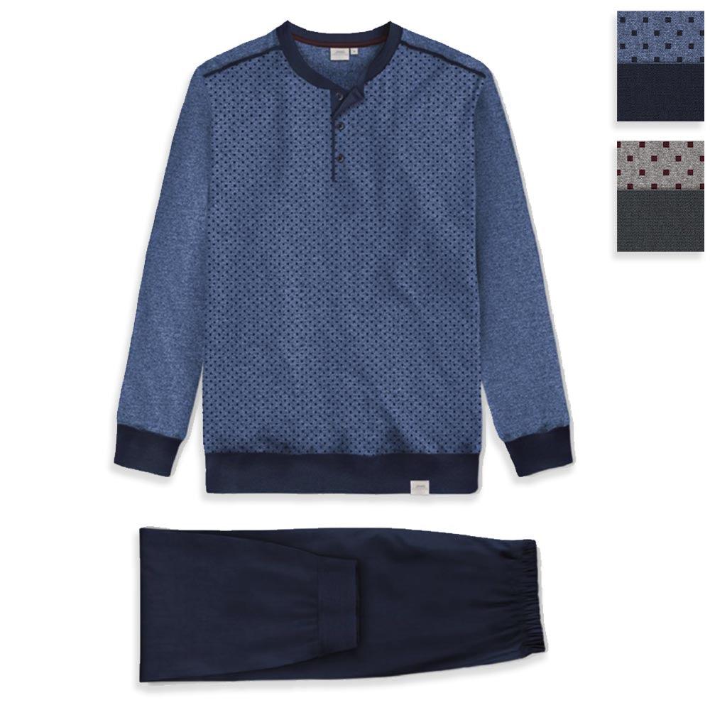 Jamas Pigiama da Uomo in Caldo Cotone IJ2073 S58 - Passarelli Biancheria