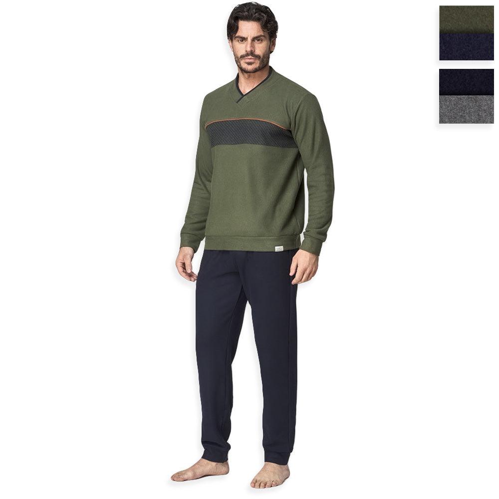 Jamas Pigiama da Uomo in Caldo Punto Milano IJ 2097 S56 - Passarelli Biancheria