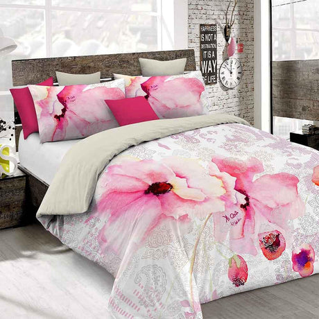 Kiosa Parure Copripiumino Matrimoniale in Cotone kio640 B66 - Passarelli Biancheria