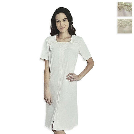 Lingery Camicia da Notte Maniche Corte in Jersey di Cotone Clinica Calibrata 0029 S32 - Passarelli Biancheria
