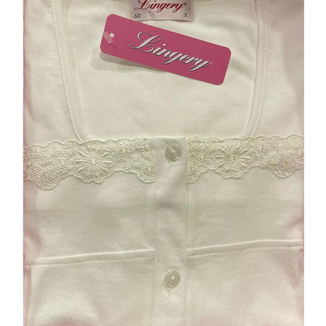 Lingery Camicia da Notte Maniche Corte in Jersey di Cotone Clinica Calibrata 0029 S32 - Passarelli Biancheria