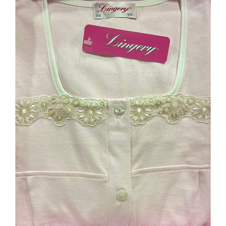 Lingery Camicia da Notte Maniche Corte in Jersey di Cotone Clinica Calibrata 0029 S32 - Passarelli Biancheria