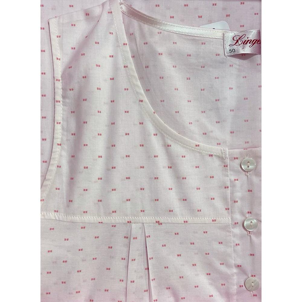Lingery Camicia da Notte per Donna Senza Maniche in Puro Cotone Batista 9044 S32 - Passarelli Biancheria