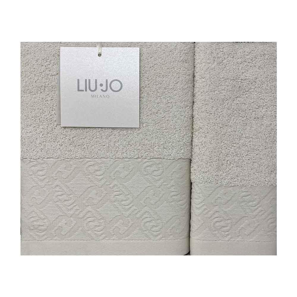 Liu Jo Set 1+1 Asciugamani Chains LB851B in Scatola S34 - Passarelli Biancheria