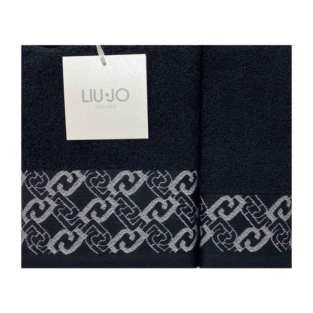 Liu Jo Set 1+1 Asciugamani Chains LB851B in Scatola S34 - Passarelli Biancheria