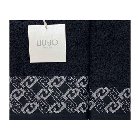 Liu Jo Set 1+1 Asciugamani Chains LB851B in Scatola S34 - Passarelli Biancheria