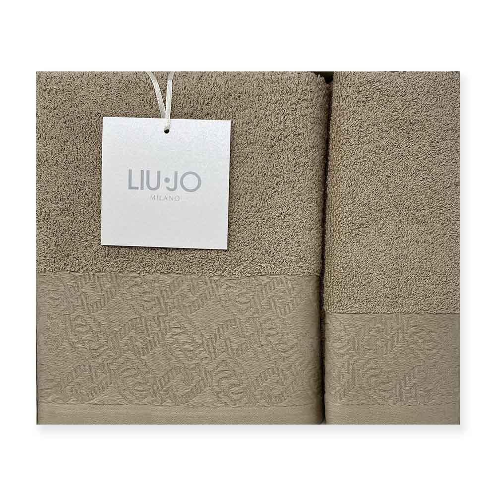 Liu Jo Set 1+1 Asciugamani Chains LB851B in Scatola S34 - Passarelli Biancheria