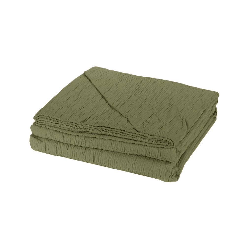 Fazzini Copriletto Estivo Matrimoniale in Cotone Jacquard Plissè S150 - Passarelli Biancheria