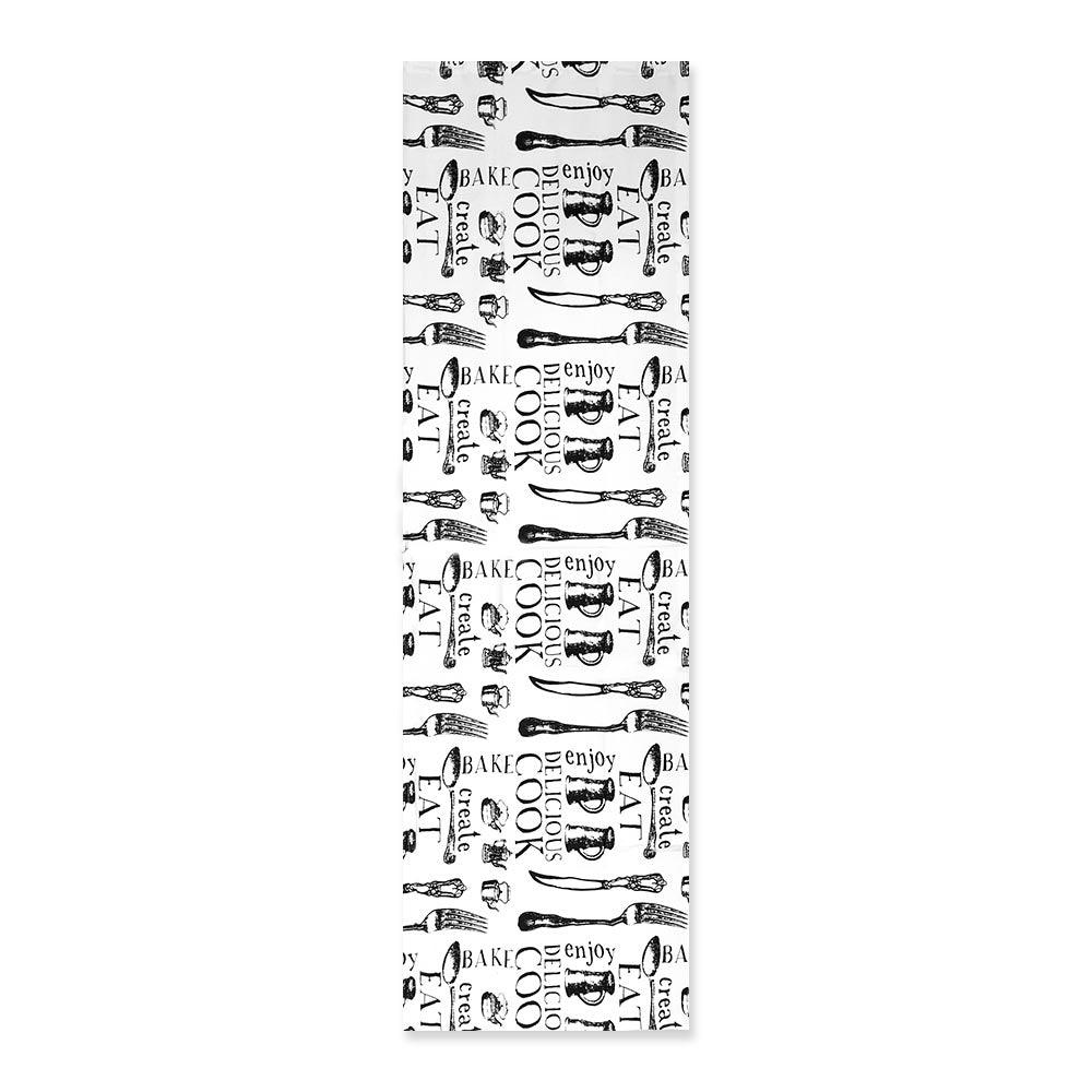 Maison Sucrèe Runner Black & White Posate 50x150 S12 - Passarelli Biancheria