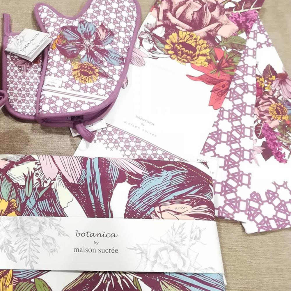 Maison Sucrèe Tavaglia da Tavola Pintura Botanica - Varie Dimensioni - Passarelli Biancheria