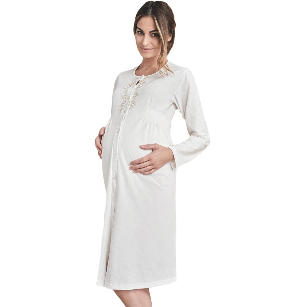 Mammain Camicia Premaman Gestante Maniche Lunghe 5415 S33 - Passarelli Biancheria