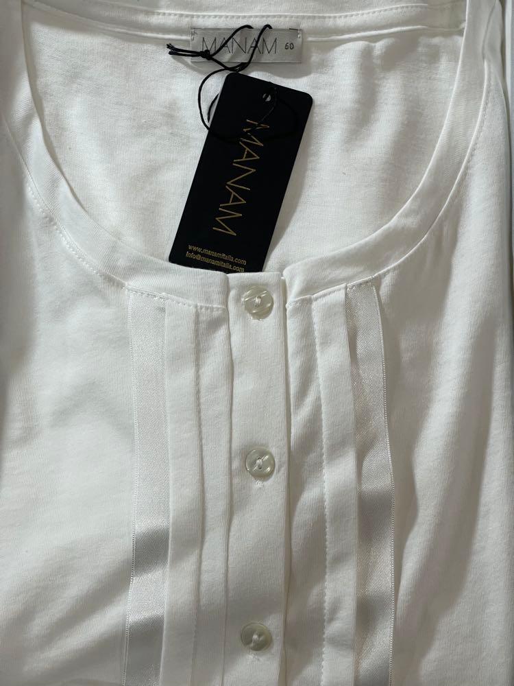 Manam Camicia da Notte Clinica Maniche Corte Cotone Jersey 20667 S30 - Passarelli Biancheria