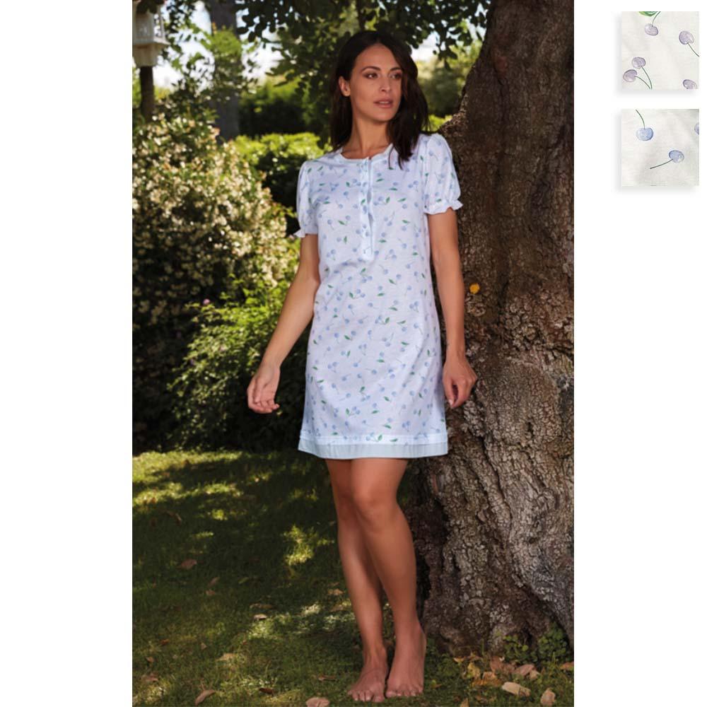 Manam Camicia da Notte Estiva Maniche Corte 20663 S36 - Passarelli Biancheria