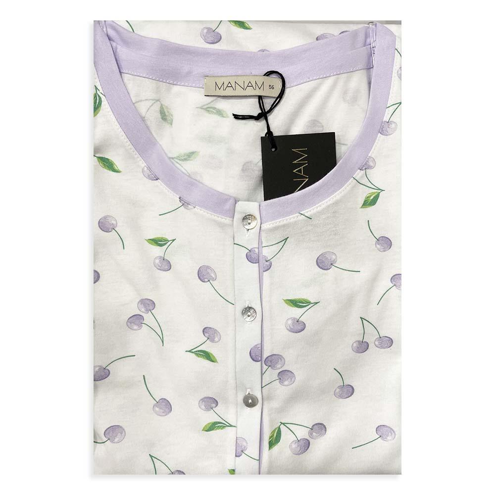 Manam Camicia da Notte Estiva Maniche Corte 20663 S36 - Passarelli Biancheria