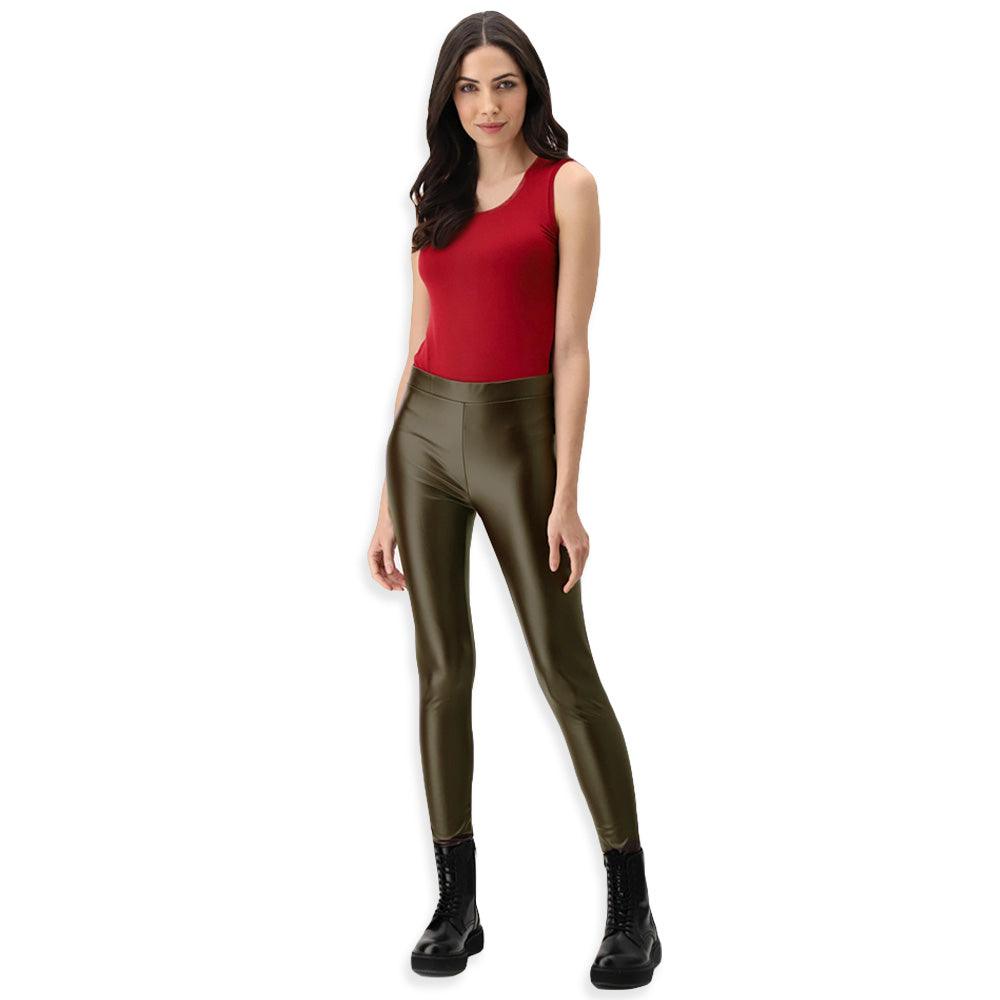 Oroblu Jeggings in Eco Pelle Deep Forest Jeggings VOBT64457 S32 - Passarelli Biancheria