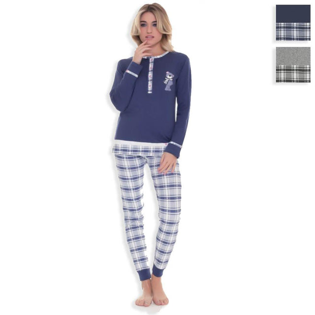 MyPi Pigiama Invernale da Donna in Caldo Cotone 1613 S22 - Passarelli Biancheria